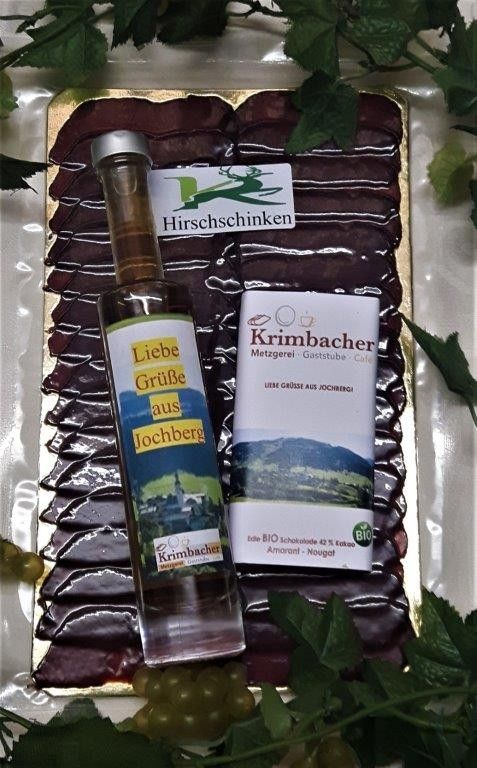 Hirschschinken & Schnaps & Schokolade
